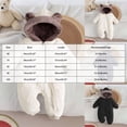 thumbnail image 4 of OJSFQUFP Baby Winter Fleece Lined Snowsuit Quilted Bear Ear Hooded Romper Full Zipper Warm Jumpsuit Outfit, 4 of 7