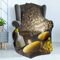 thumbnail image 4 of Peace Soft Flannel Fleece Throw Blanket, Oriental Meditative Candles on a Wooden Board with South East Motifs in Backdrop, Cozy Plush for Indoor and Outdoor Use, 70" x 90", Multicolor, by Ambesonne, 4 of 5