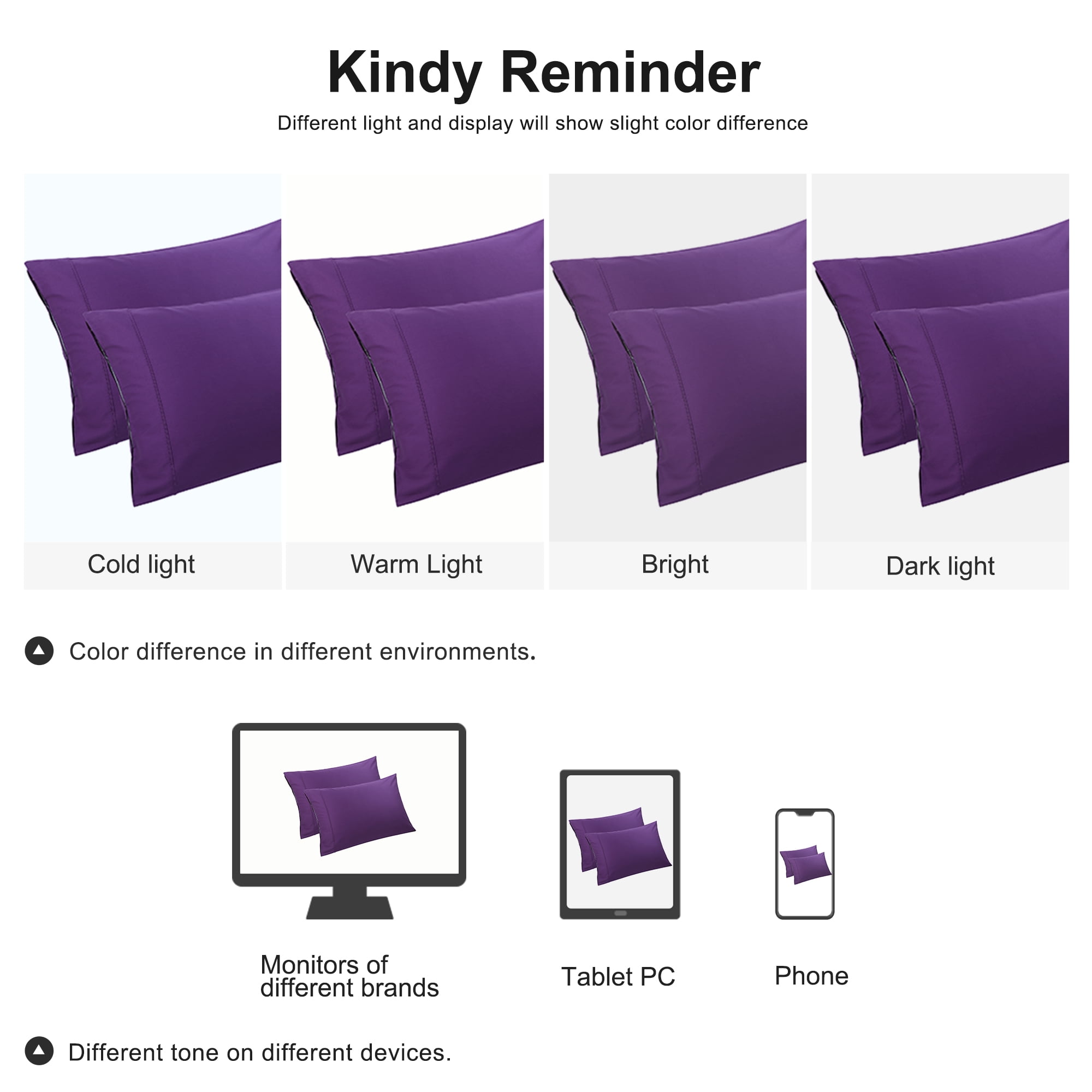 Unique Bargains Cotton Zipper Closure Pillowcase Set of 2 Grape Standard
