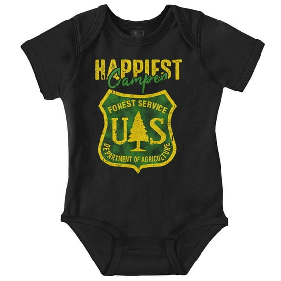 Happiest Camper US National Forest Romper Boys or Girls Infant Baby Brisco Brands 12M