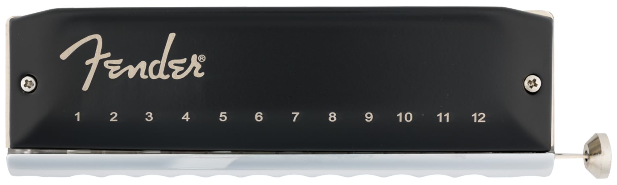 Fender Groove Pro Chromatic 12-Hole Harmonica - Key of C Bundle with Case, Polishing Cloth, and Austin Bazaar Instructional Manual