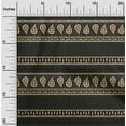 thumbnail image 2 of oneOone Velvet Black Fabric Asian Paisley Block Craft Projects Decor Fabric Printed By The Yard 58 Inch Wide, 2 of 4