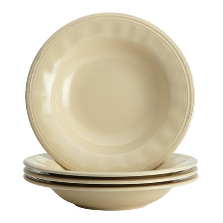 

Rachael Ray Cucina Dinnerware 9-1/2-Inch Stoneware Soup and Pasta Bowl Almond Cream