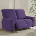 thumbnail image 4 of CUH Stretch Elastic Couch 1-3 Seat Wedding Lazy Recliner Sofa Covers Protector Armchair Banquet Chair Cover Purple 1 Seat, 4 of 8