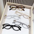 thumbnail image 5 of Men Women Office Eye Protection Y2K Optical Spectacle Eyeglass PC Round Eyeglasses Frame Eyewear Computer Goggles Anti-Blue Light Glasses GREY, 5 of 8