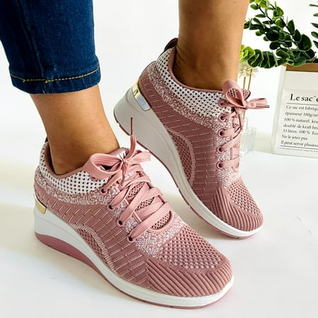 

NEGJ Women Wedge Shoes Shoes Leisure Breathable Mesh Outdoor Fitness Running Sport Sneakers Casual Shoes