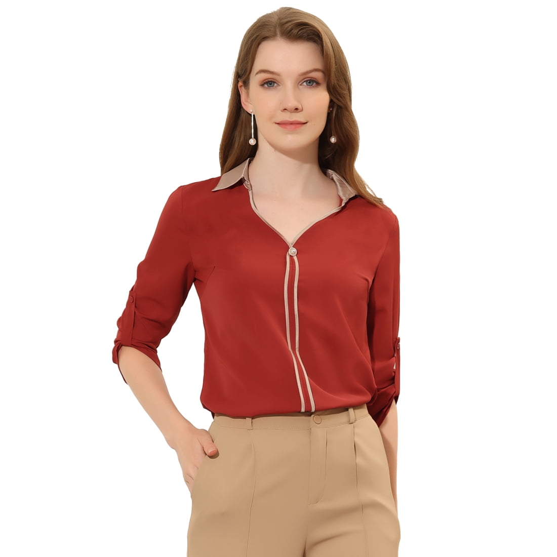 Combinar Pantalon Marron PantalÃ³n Color Ladrillo Mujer Pantalones