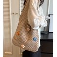 thumbnail image 7 of Kukuzhu Crochet Tote Bag for Women Hollow Shoulder Bag Knit Tote Bag Large Hobo Bag Summer Aesthetic Knit Bag with Flower Decor, 7 of 7