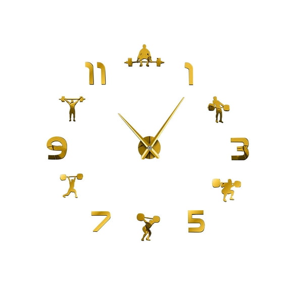 Agiferg Grande Horloge Murale de Mise en Forme Bricolage Horloge en Acrylique Mur de Fond de Salon