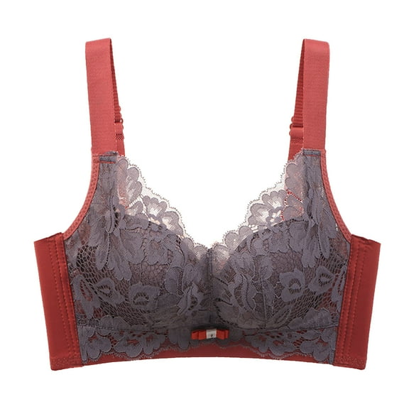 GaThRRgYP Bras for Women Clearance Women's Bra Soild Wire Free Underwear One-Piece Bra Everyday Underwear