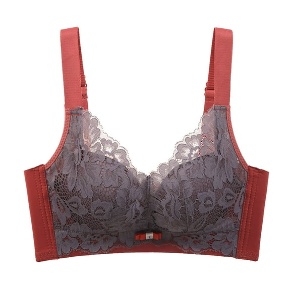 asdoklhq Sports Bras for Women,Bra Soild Wire Free Underwear One-Piece Bra Everyday Underwear