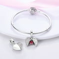 thumbnail image 5 of NARMO European 925 Sterling Silver DIY Charm Love Heart 5A Zircon fit Bracelet for Women Jewelry Gift Making, 5 of 6