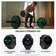 Garmin Fenix 8 43 mm AMOLED Sapphire Watch Carbon Gray DLC Titanium Black/Pebble Gray Band