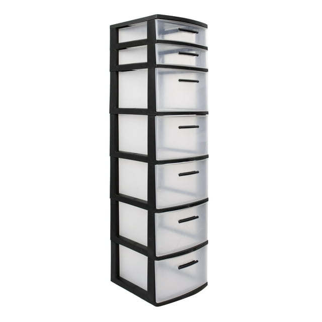 Cajonera Organizador Multiusos 7 Niveles Negro Mq