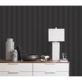thumbnail image 3 of Galerie Wallcoverings  Smart Stripes 2 Shimmery Stripe Vinyl on Non-Woven Matte/Shimmer Wallpaper Roll 33 feet x 21 inches - Black, 3 of 5