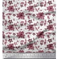 thumbnail image 1 of Soimoi Poly Georgette Fabric Leaves & Floral Artistic Decor Fabric Printed Yard 52 Inch Wide, 1 of 1