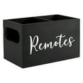 thumbnail image 5 of Remote Control Holder, TV Remote Holder, Remote Organizer Caddy for Table, Wooden Remote Box for Nightstand, Black Remote Caddy with 2 Slots, 5 of 5