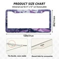 thumbnail image 4 of 2-Pack Aluminum License Plate Frame with 2 Holes for GM License Plate Cover with Free Screws Purple Lilac Moths, 4 of 8