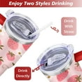 thumbnail image 5 of 40oz Fruity Kawaii Strawberry Tumbler - BPA-Free Insulated Travel Mug - Cartoon Berry & Flower Design for Health-Conscious Buyers, 5 of 9