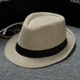thumbnail image 4 of New Classic Straw Fedora Hat Mens Women Wide Brim Panama Hat Summer Dress Hat, 4 of 4