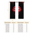 thumbnail image 6 of Fsddascl Halloween Blackout Curtains for Bedroom/Living Room, Thermal Insulated Kitchen Curtains, Horror Funny Black Blood Lips Driping Grommet Darkening Window Treatment Drapes 42"x63"x2, 6 of 6