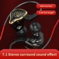 thumbnail image 1 of Hicess Wired Earphone Stereo Sound Deep Bass with Microphone Line Control Distortion-free 20-20000Hz Computer USB Wired Headset In-ear Earphone Laptop Accessories, 1 of 8