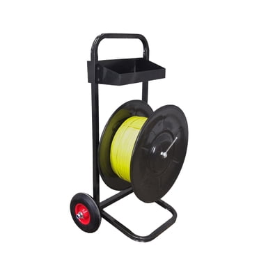 FixtureDisplays Chariot de Bandage pour Bandage en Acier et Poly, Convient à Toutes les Tailles de Noyau, OD jusqu'à 20 Pouces Dimmables : 16.5 * 19.5 * 39 14433