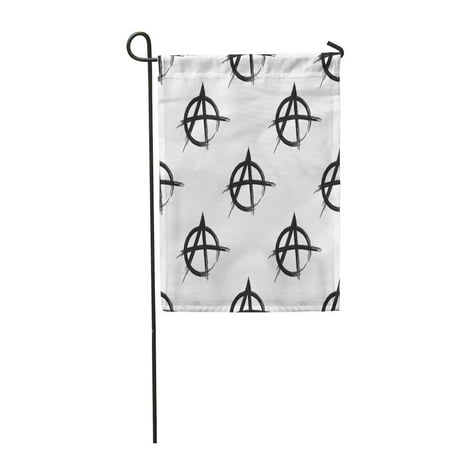 Rouge Brush - SIDONKU Watercolor Protest Sign of Anarchy Rough Brush Abstract Anarchist Garden Flag Decorative Flag House Banner 12x18 inch