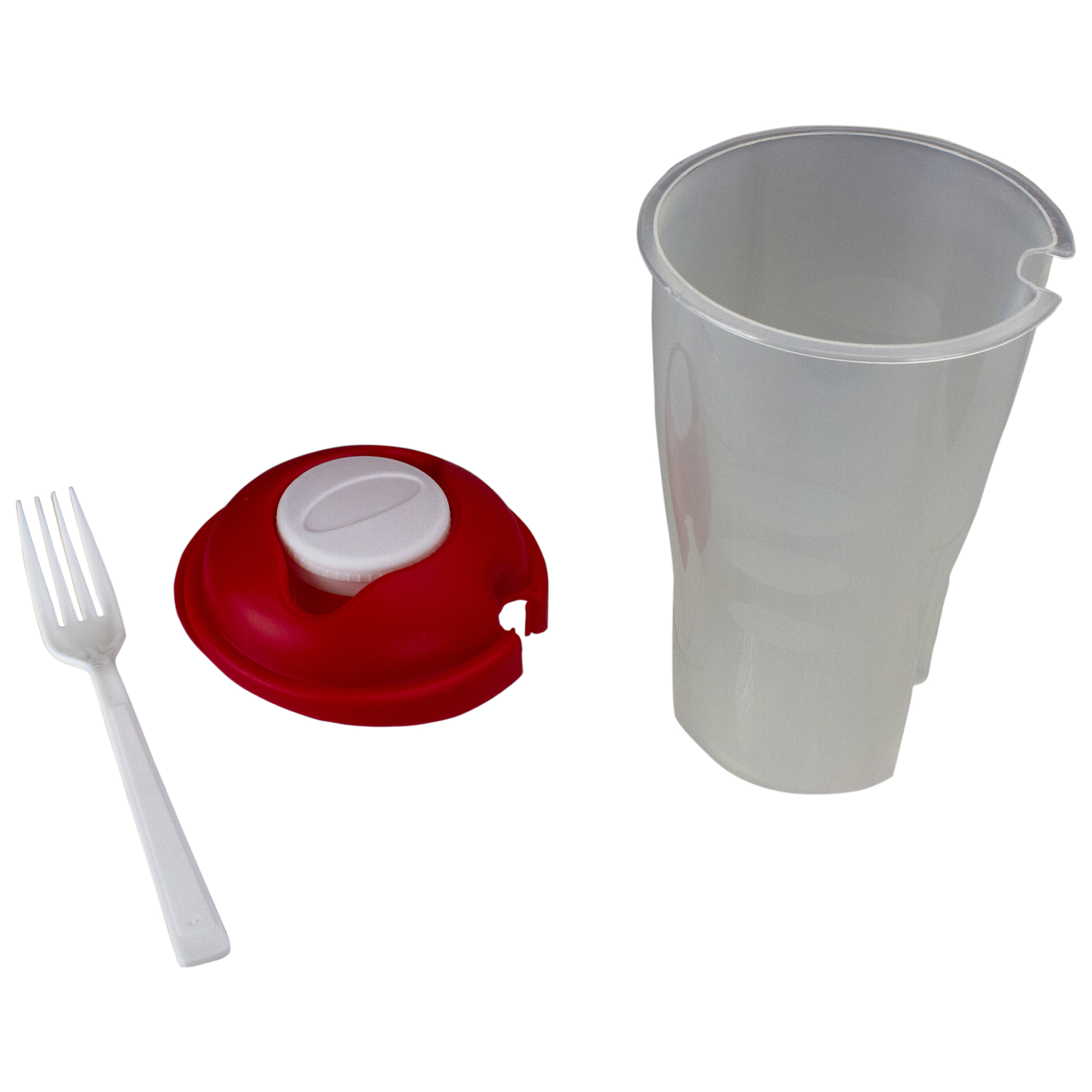 8" Portable Salad Container with Lid and Fork