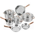 thumbnail image 1 of GianTEX 11-Piece Pots & Pans Set, Kitchen Cookware w/Steam Vent, Exquisite Handles, 1 of 6