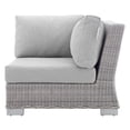 thumbnail image 5 of Modway Conway Sunbrella® Outdoor Patio Wicker Rattan Corner Chair in Light Gray Gray, 5 of 9