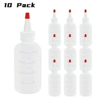 WuPing 10 Pack Condiment Dispenser Bottles 4 Ounce Plastic Squeeze Bottles with Lids Ideal for Salad Dressing, Ketchup, Soy Sauce