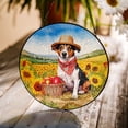 thumbnail image 3 of Vintage Jack Russell Terrier Says Hello Mother's Day Summer Sunflower Field Stained Glass Suncatcher Parson Jack Dog Lover Window Hanging Sign Decor - 12005, 3 of 5
