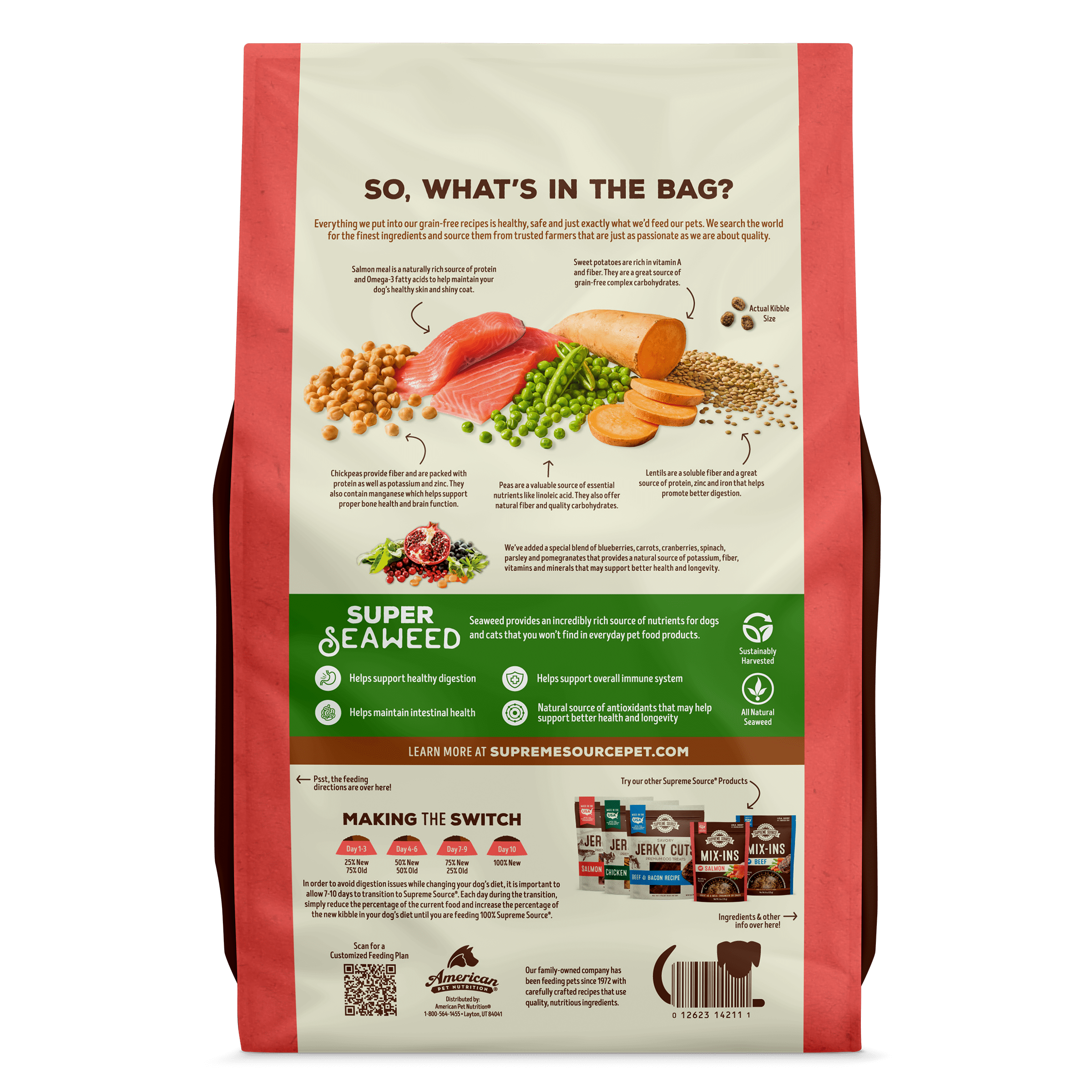 Supreme Source Grain-Free Salmon Meal & Sweet Potato Recipe Dry Dog Food, 5lb Bag