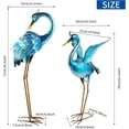 thumbnail image 5 of Garden Crane Statues for Outdoor Blue Heron Metal Birds Yard Art Ornaments for Backyard Pond Patio Porch Outside Decorations, 5 of 9