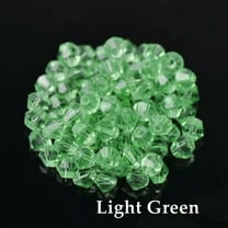 EOEMY 3mm 4mm 6mm 8mm Bicone Faceted Crystal Glass Loose Crafts Beads Jewelry Making-#132 Light Green-4mm (100Pcs)