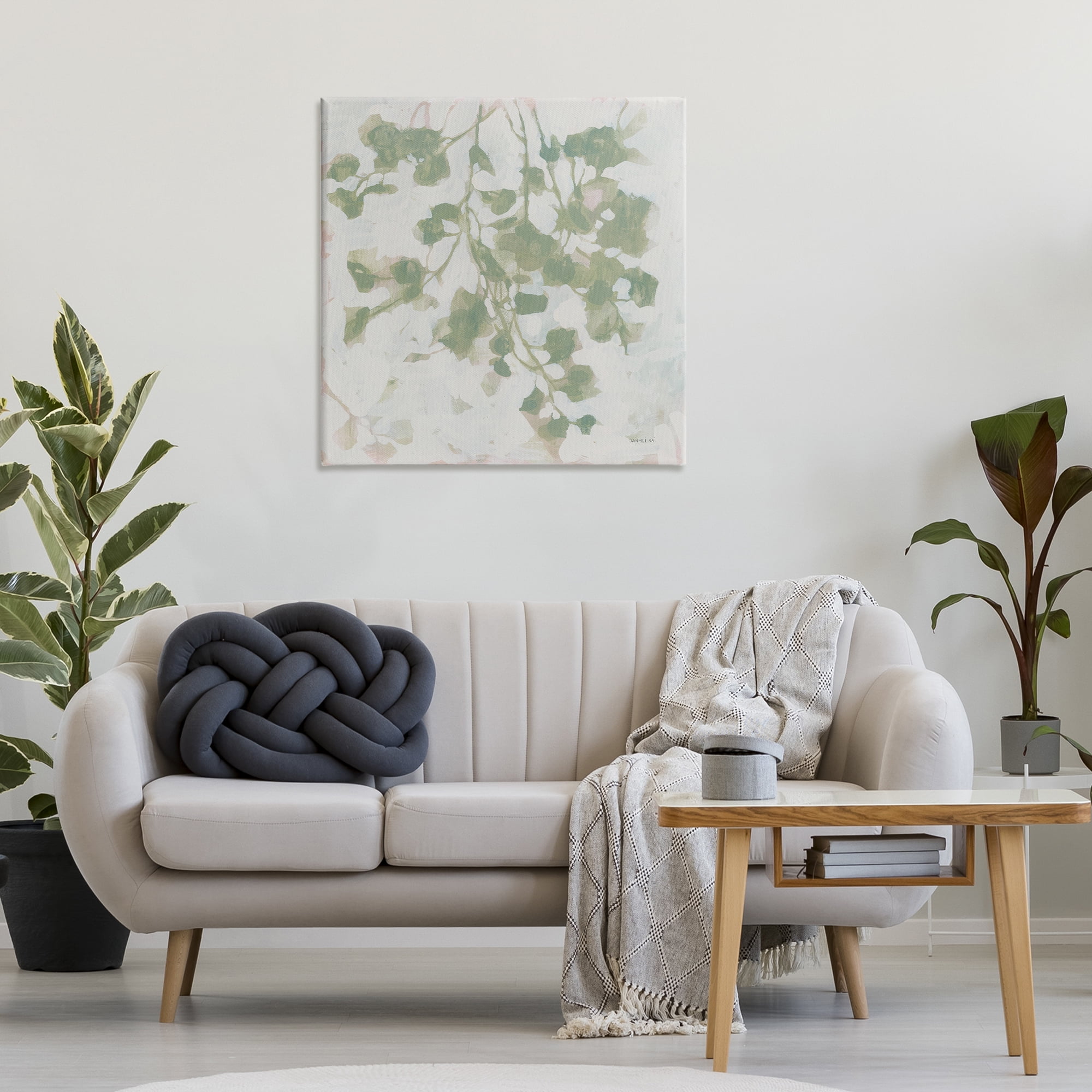 Stupell Industries Dancing Leaf Shadows Botanical & Floral Painting Gallery Wrapped Canvas Art Print Wall Art, 30 x 30