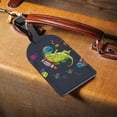 thumbnail image 3 of GZHJMY Dinosaur Summer Planets Luggage Tags 1 Piece, PU Leather Travel ID Label with Privacy Name Card Cover for Travel Bag Suitcase Decoration, 3 of 6