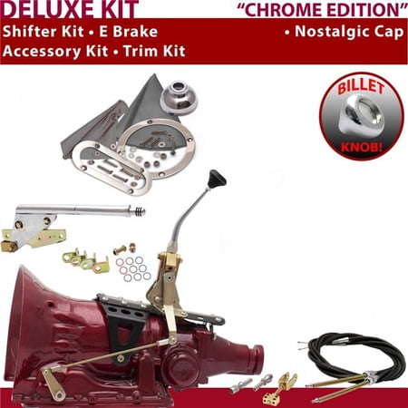 American Shifter 4L80E Shifter Kit Chrome 8 in. E Brake Cable Trim Kit for ED9F8