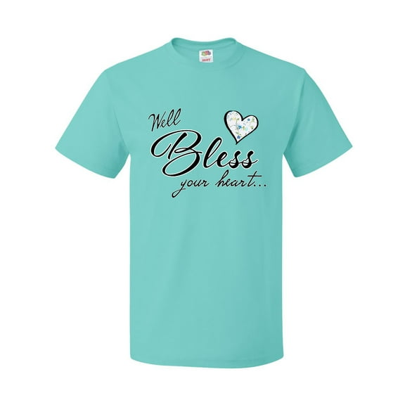 Inktastic Well Bless Your Heart with Calico Print T-Shirt