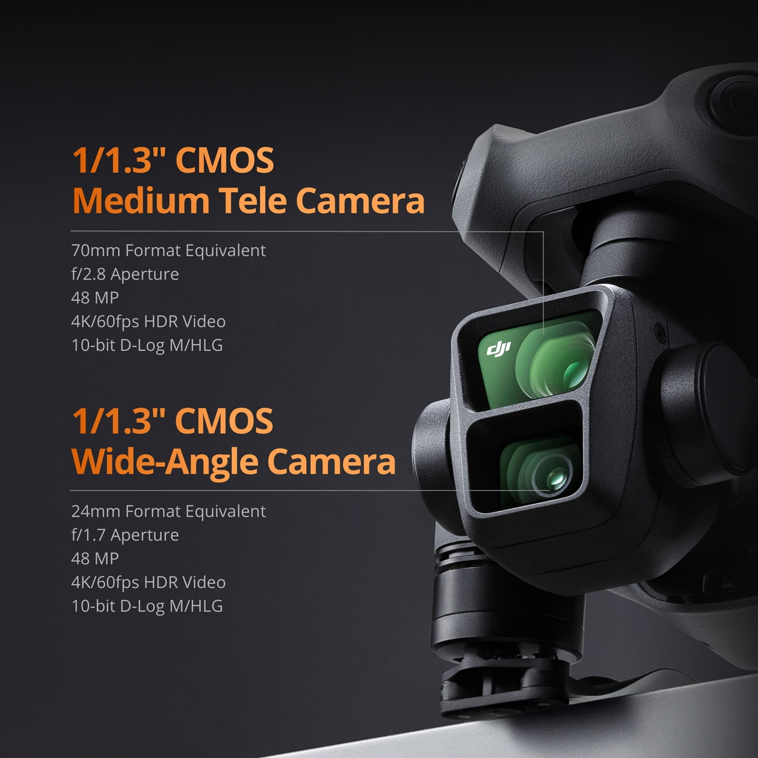 DJI Air 3 4K Video Resolution Aerial Drone with Remote Control