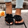 thumbnail image 2 of DAFEI Women's Slip Flip Flop Sandals with Floral Decorations Flat Soft Soles and Color Block Lightweight Design, 2 of 8