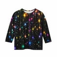 thumbnail image 5 of ITSAME Kids Christmas 3/4 Sleeve Tops, Casual Fashion Crew Neck Funny Xmas Graphic Boys Girls Pullover Shirt Multicolor 4T, 5 of 7