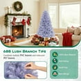 thumbnail image 4 of YYAo 6FT Pre-lit Christmas Trees with 688 Branch Tips, Tree Decoration with Multi-Colored Reflective Films for Christmas Decoration, Holiday, Party, Purple, 4 of 8
