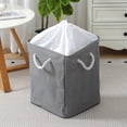 thumbnail image 1 of Oefntac Irregular Triangular Corner Foldable Storage Bucket Laundry Fabric Hamper with Handles Foldable Corner Home Basket Organizer 4 Colors, 1 of 7