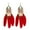 Red, variant on Boho Feather Beaded Earrings Fringe Tassel Bohemian Ethnic Dangle Drop Handmade-Red
