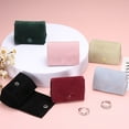 thumbnail image 3 of Caja de anillos de terciopelo Uxcell, organizador portátil de joyas para viajes, soporte pequeño para anillos, almacenamiento de joyas para anillos y aretes, regalo para mujeres y niñas, rosa, 3 of 7