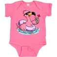 thumbnail image 3 of Inktastic Flamingo with Sunglasses Pool Float and Drink Boys or Girls Baby Bodysuit, 3 of 5
