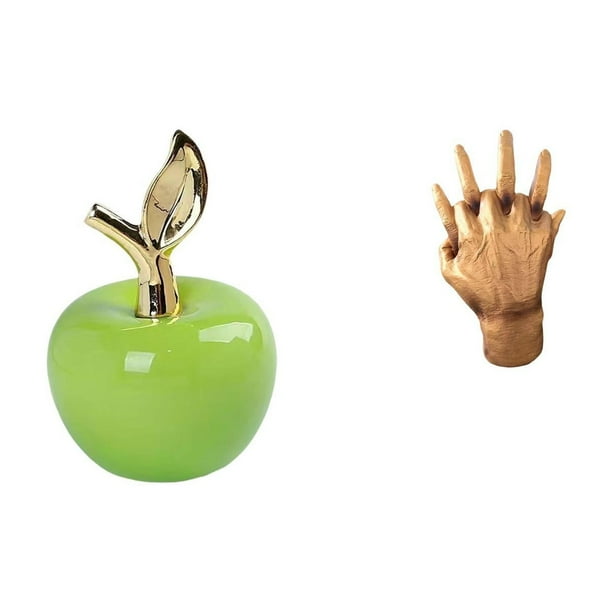 Escultura De Cerámica Con Forma De Fruta Y Manos Entrelazadas, Adorno Decorativo Para Cafetería, Estudio, Dormitorio, Estantería, Mesa, Almas Gemelas Y Amantes.