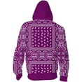 thumbnail image 2 of Sweat à Capuche Bandana Bleu pour Hommes Femmes Bandanas Noirs Vêtements Imprimés Veste Paisley Hip Hop Jogger Pantalons T-Shirts Bandana Rouges Shorts Vêtements Tenues, 2 of 15